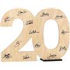 CONTRAXT Biglietto Auguri 20 Anni legno. Biglietto Auguri idee Regalo ragazza donna uomo 20 anni mamma amica marito decorazioni segnaposto festone buon compleanno anniversario matrimonio (20)