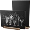 Cisolen 2 Pezzi mini lavagne con cavalletto lavagne da tavolo lavagne a doppio lato per scrittura con gesso per matrimoni feste compleanni decorazione da tavolo per menu