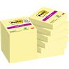 Post-it Foglietti Super Sticky Canary Yellow, Confezione da 8 blocchetti + 4 Gratis, 90 Fogli per blocco, 47,6 mm x 47,6 mm, Giallo Canary - Per Appunti, Elenchi & Promemoria