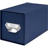 Rössler Papier 1327452900 - S.O.H.O. Cassetto porta CD, con etichetta e maniglia, blu, 1 pezzo