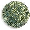 INNSPIRO Perline in legno palla rivestita con tessuto verde 20 mm. 25 u. ca.