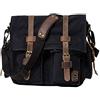 Jonon Borsa a tracolla in tela da uomo vintage militare laptop 13.3-17 (Size 14.7, nero)