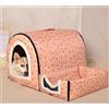 YURRO Cuccia per cani extra large, Igloo Dog House con tetto XL, Labrador Calming Kennel impermeabile, Anti Ansia Pieghevole Grotta Gatti,Pet Nest per Cucciolo/Gattino