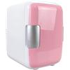 Samnuerly Mini frigorifero per auto da 4 litri, frigorifero portatile elettrico, scaldavivande, congelatore, picnic all'aperto, viaggio [Classe di efficienza energetica A++] (rosa 16 * 23 * 25)