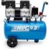 ABAC Compressore d'Aria Silenzioso EASE-AIR 24, Compressore Aria Oil-Free, Pressione Massima 8 Bar, Potenza 1 Hp, Serbatoio 24 Litri, Rumorosità 59 dB
