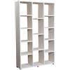 Biscottini Mobile libreria legno massello 121x36x200cm -Scaffali libreria biblioteca Made in Italy - Libreria da terra divisorio ambienti - Libreria grande con ripia