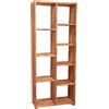 Biscottini Libreria scaffale legno Made in Italy - Scaffali in legno massello 82x36x201cm - Scaffale libreria da terra - Scaffali legno - Libreria bianca