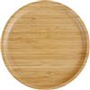 Pandoo Piatti in Bambù Riutilizzabili - Set da 4 x 20 cm, Rotondi in Legno, Decorazione, Piani