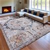 Calore Tappeti Salotto Vintage a Pelo Corto Morbido Tappeto Antiscivolo, Tappeto Chic per Soggiorno Camera da Letto Sala da Pranzo (200 x 300 cm, Beige retrò)