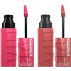 Maybelline New York SuperStay Vinyl Ink Tinta Labbra Colore Birllante 35 Cheeky + Ink Colore 20 Coy Finish Luminoso - 2 Rossetti con Applicatore di Precisione