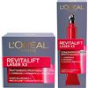 L'Oréal Paris Revitalift Crema Giorno Laser X3 Azione Antirughe + Revitalift Contorno Occhi Laser X3 Anti-Età - 2 Trattamenti con Acido Ialuronico e Prox-Xylane