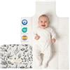 MIMUSELINA Fasciatoio Portatile Neonato | Fasciatoio da Viaggio Pieghevole, Impermeabile e Leggero | Esterno 100% Cotone, Senza BPA | Ideale come Regalo Neonato | Fatto a Mano in Spagna