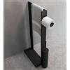 Novellini Frame COLONNA PORTA SALVIETTE, PORTA ROTOLO E PORTA SCOPINO in 3 Colori - Colore: Bianco Opaco