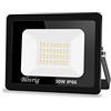 Blivrig Faretto Led Esterno, 30W Fari Esterno, 3000LM Fari Sicurezza Bianco Freddo 6000K, Lampada Luce Potente, Faro Led Impermeabile IP66, Per Giardino, Garage, Patio, Strade