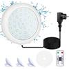 COOLWEST LED Piscina a Immersione 10W con Telecomando RF e Ventosa, Luce IP68 Impermeabile, per Giardino, Laghetto, Acquario Fish Tank, 7m Cavo, 12V 6000K Bianco