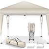 tillvex Gazebo 3x3m impermeabile | Gazebo pieghevole pop-up regolabile in altezza | Tenda da giardino protezione UV 50+ | Tenda Padiglione con borsa (Beige)