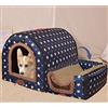 YURRO Cuccia per cani extra large, Igloo Dog House con tetto XL, Labrador Calming Kennel impermeabile, Anti Ansia Pieghevole Grotta Gatti,Pet Nest per Cucciolo/Gattino