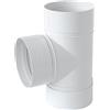 La Ventilazione CRT125B Raccordo a T in ABS per Aerazione Canalizzata, Bianco, 125 mm