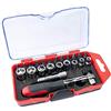 Amtech Am-Tech - Set composto da 23 utensili (chiave a cricchetto reversibile con attacco da 1/4, inserti