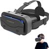 Hanging Cuffie VR | Occhiali 3D per Realtà virtuale VR con Telecomando Wireless,Cuffie VR per Realtà virtuale Occhiali 3D Cuffie Caschi Occhiali VR per TV, Film Videogiochi compatibili iOS,
