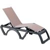 GROSFILLEX Offerta Bali lettino prendisole antracite telo t2 cappuccino (minimo 16 pezzi)