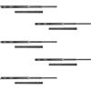 Emuca - Guide per cassetti con cuscinetti a sfera 45mm x 600mm, Set di 5 coppie di binari ad estrazione totale, Nero