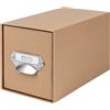 Rössler Papier 1327452620 - S.O.H.O. Cassetto porta CD, con etichetta inseribile e maniglia, Kraft, 1 pezzo