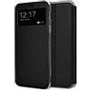 Tumundosmartphone Cover Libro Supporto Con Finestra per Tcl 403 Colore Nera