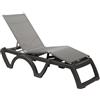 GROSFILLEX Offerta Bali lettino prendisole struttura antracite telo grigio scuro t18 (minimo 16 pezzi)