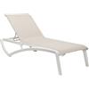 GROSFILLEX Offerta Sunset lettino prendisole struttura bianco ghiacciaio telo beige chiné t33 (minimo 16 pezzi)