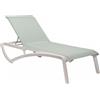 GROSFILLEX Offerta Sunset lettino prendisole struttura bianco ghiacciaio telo turchese chiné t35 (minimo 16 pezzi)