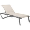 GROSFILLEX Offerta Sunset lettino prendisole struttura grigio platinium telo beige chiné t33 (minimo 16 pezzi)