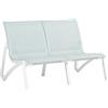 GROSFILLEX Offerta Sunset divano lounge relax 2 posti bianco ghiacciaio telo turchese chiné t35 (minimo 2 pezzi)