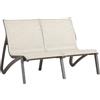 GROSFILLEX Offerta Sunset divano lounge relax 2 posti color bronzo telo brun chiné t36 (minimo 2 pezzi)