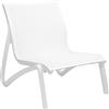 GROSFILLEX Offerta Sunset sedia lounge relax 1 posto struttura bianco ghiacciaio telo bianco t28 (minimo 4 pezzi)