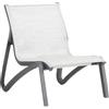 GROSFILLEX Offerta Sunset sedia lounge relax 1 posto struttura nero vulcanico telo grigio chiné t34 (minimo 4 pezzi)