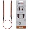 KnitPro 31096 Ginger - Ferri da maglia circolari in legno, 8 mm, 80 cm, colore: naturale/marrone