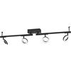 Eglo LED Cardillio 2 da soffitto, lampada da soffitto a 4 luci orientabili, supporto in plastica e metallo in nero, LED da soffitto bianco caldo