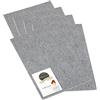 Adsamm® / 5 x fogli di feltro autoadesivo/Grigio / 200x300 mm/Rettangolare/piedini per mobili in feltro da 3.5 mm di spessore/pad protettivo per mobili e arredi