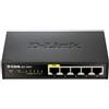 D-Link DES-1005P Router Switch Fast Ethernet DT 10/100 Uplink, Commutatore non Gestito, in Metallo, 5 Porte PoE