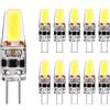 Azanaz Lampadina LED G4, Nuova Lampadina LED G4 Dimmerabile 6W Sostituisce Lampadina Alogena 30-50W, Luce bianca (6000K), Angolo Fascio 360°, Senza Strobo, 12V-24V AC/DC, 10 pack (Luce bianca (6000K))