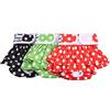 Avont Confezione da 3 pannolini lavabili per cani femminili - Pannolini mestruali riutilizzabili per ciclo di calore, incontinenza - XS Dot nero/rosso/verde