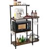 Scaffale da Cucina Inossidabile a 5 livelli, Mensola Microonde con Ruote e  Pedane, Mobile Salvaspazio, Ripiano per Microonde, Organizer Cucina (Color  : Negro, Size : L:70cm/27.6in) : : Casa e cucina