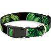 Buckle-Down Collare per cani con clip in plastica Marvel Hulk Close Up Poses da 38 a 66 cm di larghezza 2,5 cm