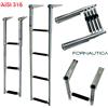 FORNAUTICA SCALETTA TELESCOPICA IN ACCIAIO INOX AISI 316 PER PLANCETTA 3 GRADINI STRETTA