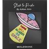 Moleskine Patch Adesivo per Taccuino o Agenda, Adesivi Personalizzati Patch Pride Space, There Will Always Be Space disegnate dall'artista Ashton Attzs, Formato 5x5cm