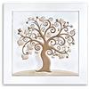 Albalù Sottopentola Bomboniere in Ceramica a Rilievo Albero della Vita con Bordo in Legno 17x17 cm Scatola Regalo Inclusa Made in Italy
