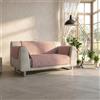 Italian Bed Linen Copridivano Antiscivolo COMFORT Made in Italy - Copridivano 2 Posti con Braccioli, Seduta 125 cm, Salvadivano con Fondo in Gomma Antiscivolo, Proteggi Divano Artigianale in Tinta Unita - BORDEAUX