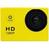 Ekrfxh SJ4000X - Videocamera sportiva impermeabile, grandangolare a 140°, Full HD, 12 MP, schermo LCD da 5,1 cm, per ciclismo, equitazione, vlog subacquea, 30 m, con molti accessori (giallo)