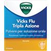 PROCTER & GAMBLE SRL Vicks Flu - Tripla Azione Polvere con Paracetamolo per l'Influenza - 10 Buste di Sollievo Rapido